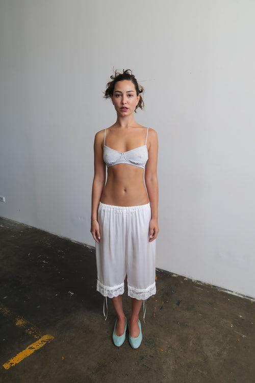 Verona Silk Capris - White