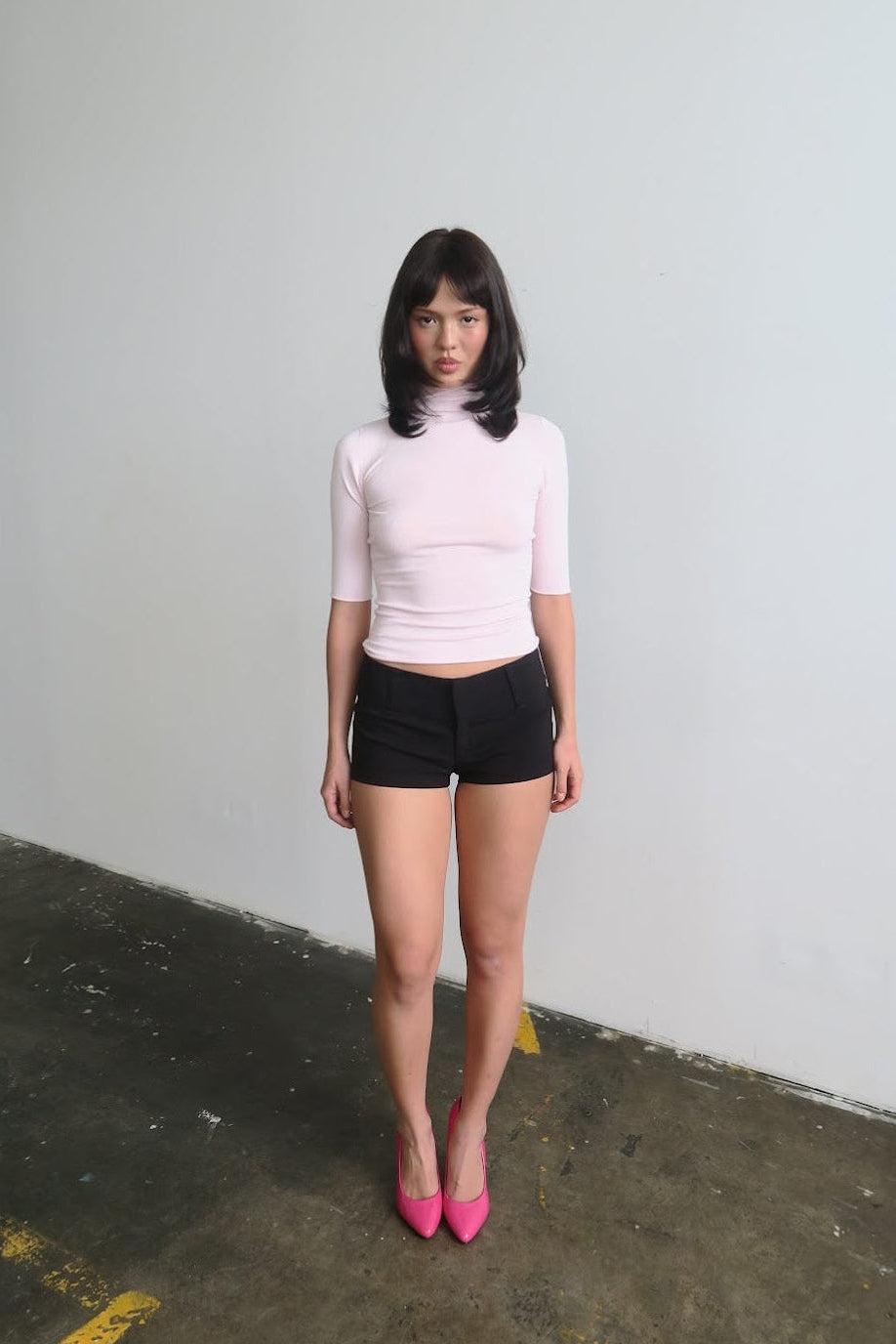 Bamboo Turtleneck - Pink