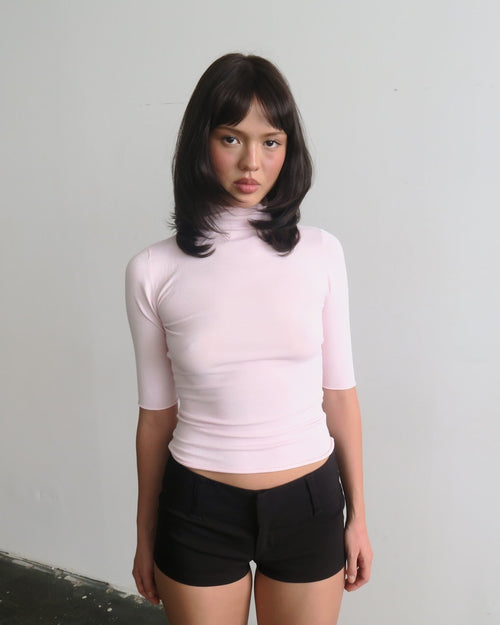 Bamboo Turtleneck - Pink